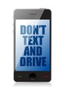 Do not text and drive cell message Royalty Free Stock Photo