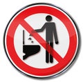 Do not throw any objects down into the toilet