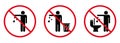 Do Not Throw Trash in Toilet Sign Silhouette Icon. Forbidden Throw Rubbish, Waste, Garbage Symbol. Warning Please Drop