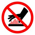 Do Not Touch Hot Surface Symbol Sign, Vector Illustration, Isolate On White Background Label .EPS10