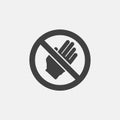 do not touch icon Royalty Free Stock Photo