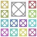 Do not tumble dry multi color icon. Simple thin line, outline vector of laundry icons for ui and ux, website or mobile application