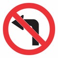 Do not turn left traffic sign Royalty Free Stock Photo