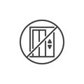 Do not use elevator line icon