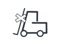 Do not Use Forklift icon. Concept of labels and packaging. Royalty Free Stock Photo