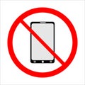 Do not use phone sign vector illustration Royalty Free Stock Photo