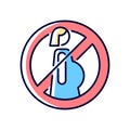 Do not use when pregnant RGB color manual label icon Royalty Free Stock Photo