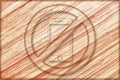 do not use smartphone sign on wooden board Royalty Free Stock Photo