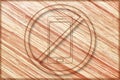do not use smartphone sign on wooden board Royalty Free Stock Photo