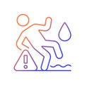 Do not use on wet surface gradient linear vector manual label icon Royalty Free Stock Photo