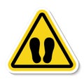 Do Not Walk Or Stand Here Symbol Sign Isolate on White Background,Vector Illustration