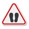 Do Not Walk Or Stand Here Symbol Sign On White Background Royalty Free Stock Photo