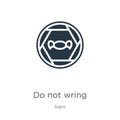 Do not wring icon vector. Trendy flat do not wring icon from signs collection isolated on white background. Vector illustration