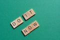 Do It Now, banner headline with copy space Royalty Free Stock Photo