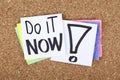 Do it now, time for action concept note