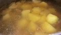 Boiling potatoes we make soup