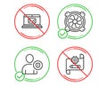 Computer fan, Security and E-mail icons set. Cogwheel blueprint sign. Vector Royalty Free Stock Photo