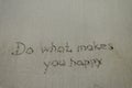 Do what makes you happy, inspirational quote, happiness concept
