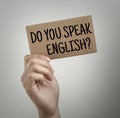 Do you speak English Language Concept Royalty Free Stock Photo