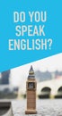 Do you speak English, in mobile stories format