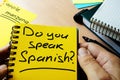 Do you speak Spanish?