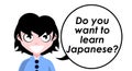 Do you want to learn Japanese, question, english, study languages, isolated.