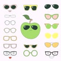 Do it yourself apple in glasses Royalty Free Stock Photo