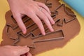 Do it yourself: Gingerbread cookies tutorial. Step by step recipe. Step 14. Royalty Free Stock Photo