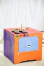 Do-it-yourself kitchen stove, made from paper box