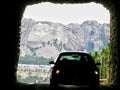 Doane Robinson Tunnel view of Mount Rushmore Royalty Free Stock Photo