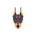 Low poly Doberman head