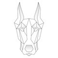 Doberman dog animal low poly design. Triangle vector illustration.