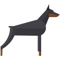 Doberman pinchers angry security dog vector illustration Royalty Free Stock Photo