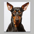 Doberman Pinscher Canvas Prints - Strong Facial Expression And Realistic Renderings