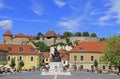 Dobo square, the main square of Eger Royalty Free Stock Photo