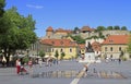 Dobo square, the main square of Eger Royalty Free Stock Photo