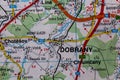 Dobrany, Czechia, on a road m Royalty Free Stock Photo