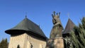 Dobrovat Monestery - Stephen the Great Monument - Iasi - Moldova Royalty Free Stock Photo