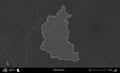 Dobrus District highlighted, Belarus. Grayscale Royalty Free Stock Photo