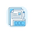 DOC file blue RGB color icon Royalty Free Stock Photo