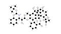 docetaxel molecule, structural chemical formula, ball-and-stick model, isolated image taxotere