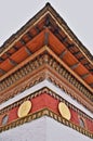 Detail of the central chorten or stupa at the Dochu La Pass, along the east-west road from Thimpu to Punakha, Bhutan