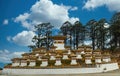 Dochula Pass with the 108 Chortens, Bhutan Royalty Free Stock Photo