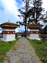 Druk Wangyal Chortens at Dochula Pass, Bhutan Royalty Free Stock Photo