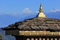 Dochula pass on the road from Thimpu to Punakha Royalty Free Stock Photo