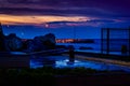 Dock In The Blue Evening Royalty Free Stock Photo