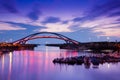 The dock bridge sunset with sky in taiwan Dream st