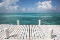 Dock and Caribbean Sea Royalty Free Stock Photo