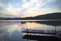 Dock and Diving Platform, Little Squam Lake, NH Royalty Free Stock Photo