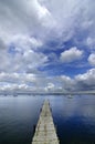 Dock Floating in Blue Water